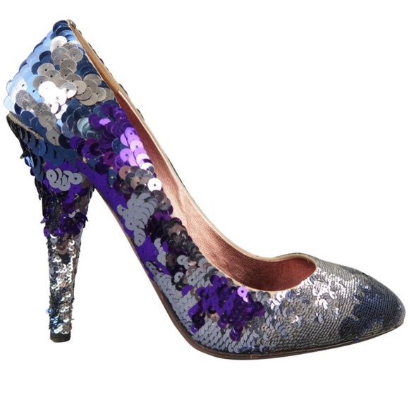 MIU MIU sequin heels size 6.5 worn once - Picture 3 of 5